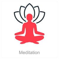 Meditation and mindfulness icon concept vector