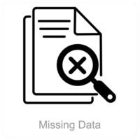 Missing Data and empty icon concept vector