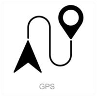 GPS and navigation icon concept vector