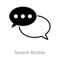 Speech Bubble and chat icon concept vector