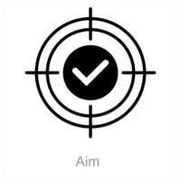 Aim and goal icon concept vector