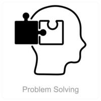 Problem Solving and ceative icon concept vector