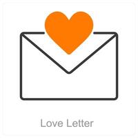 Love Letter and romance icon concept vector
