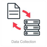 Data Collection and collect icon concept vector