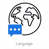 Language and debate icon concept vector