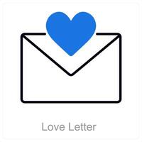 Love Letter and romance icon concept vector