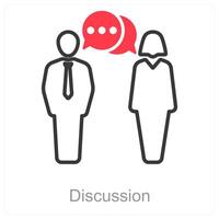 Discussion and talk icon concept vector