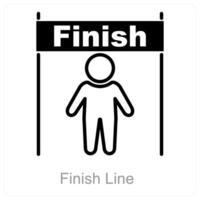 Finish Line and complete icon concept vector