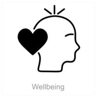 Wellbeing and mindfulness icon concept vector