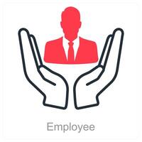 Employee and office icon concept vector