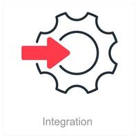 Integration and unity icon concept vector