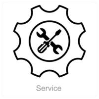 Service and settings icon concept vector