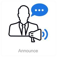 Announce and speech icon concept vector