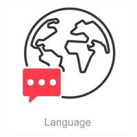 Language and debate icon concept vector