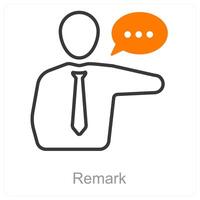 Remark and approval icon concept vector