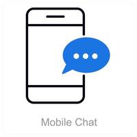 Mobile Chat and chatting icon concept vector