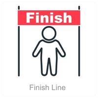 Finish Line and complete icon concept vector