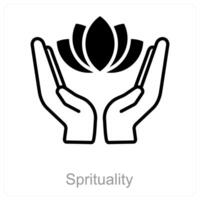 espiritualidad y paz icono concepto vector