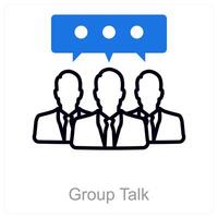 Group Talk and debate icon concept vector