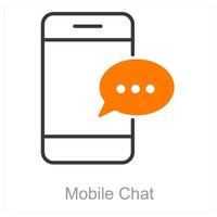 Mobile Chat and chatting icon concept vector