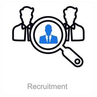 Recruitment and job icon concept vector