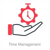 hora administración y reloj icono concepto vector