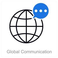 Global Communication and world icon concept vector