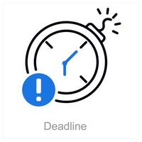 Deadline and time icon concept vector