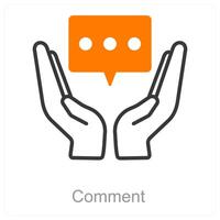 Comment and speech icon concept vector