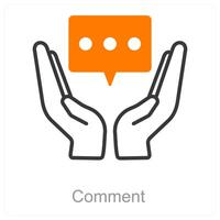 Comment and speech icon concept vector