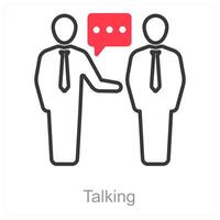 Talking and chat icon concept vector