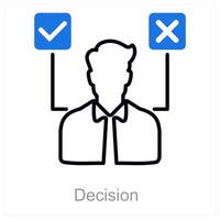 Decision and choice icon concept vector