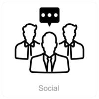 Social and media icon concept vector