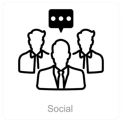 Social and media icon concept