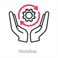 Workflow and process icon concept vector