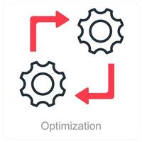 Optimization and balance icon concept vector