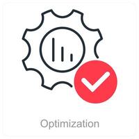 Optimization and balance icon concept vector