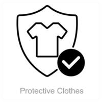 protector ropa y seguridad icono concepto vector