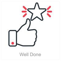 Well Done and achievement icon concept vector