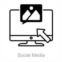 Social Media and social icon concept vector