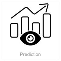 Prediction and trend icon concept vector