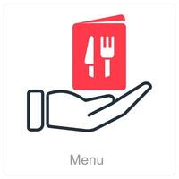 Menu and food icon concept vector