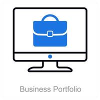 Business Portfolio and bag icon concept vector