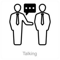 Talking and chat icon concept vector