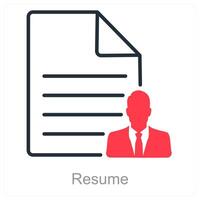 Resume and profile icon concept vector