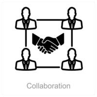 Collaboration and unity icon concept vector