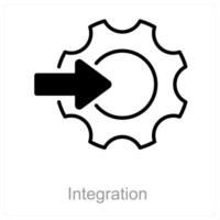 Integration and unity icon concept vector