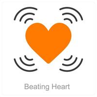 Beating Heart and love icon concept vector