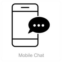 Mobile Chat and chatting icon concept vector