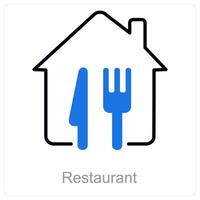 Restaurant and cafe icon concept vector